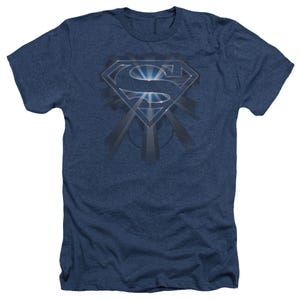 GLOWING SUPERMAN SHIELD Heather T-Shirt