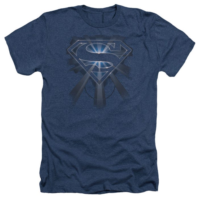 GLOWING SUPERMAN SHIELD Heather T-Shirt