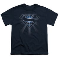 GLOWING SUPERMAN SHIELD Kids T-Shirt