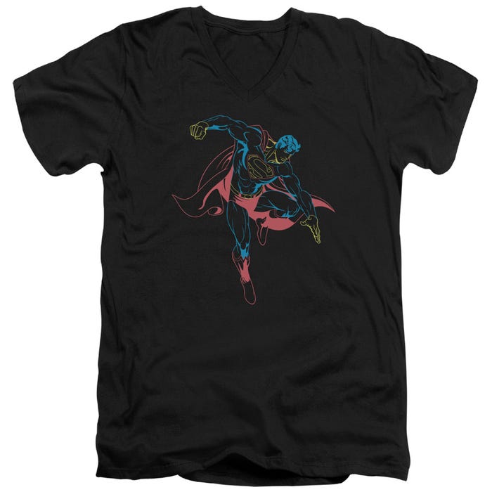 NEON SUPERMAN V-Neck T-Shirt