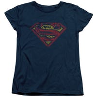 Superman Shield Rough Womens T-Shirt