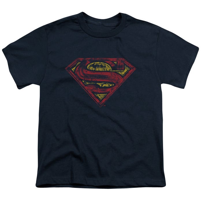 Superman Shield Rough Kids T-Shirt