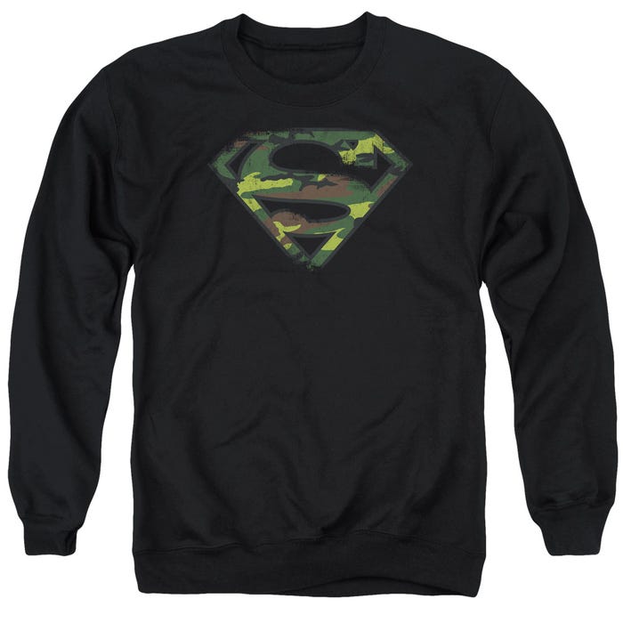 SUPERMAN DISTRESSED CAMO SHIELD Sweatshirt