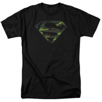 SUPERMAN DISTRESSED CAMO SHIELD T-Shirt
