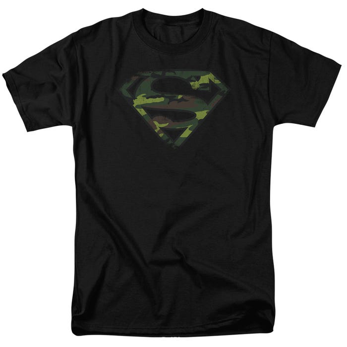 SUPERMAN DISTRESSED CAMO SHIELD T-Shirt
