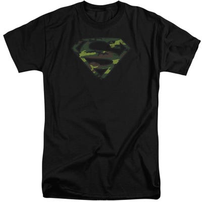 SUPERMAN DISTRESSED CAMO SHIELD Tall T-Shirt