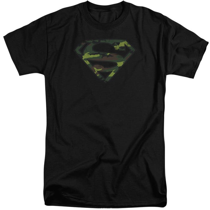 SUPERMAN DISTRESSED CAMO SHIELD Tall T-Shirt