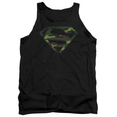 SUPERMAN DISTRESSED CAMO SHIELD Tank Top