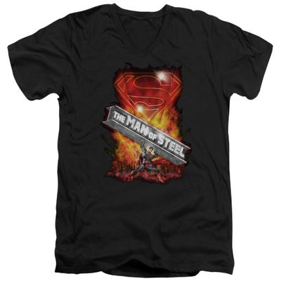 The Man of Steel Grinder V-Neck T-Shirt