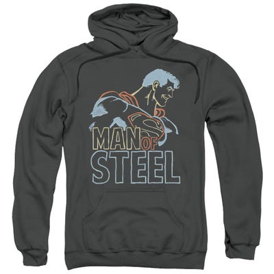 MAN OF STEEL COLORED LINES Hoodie