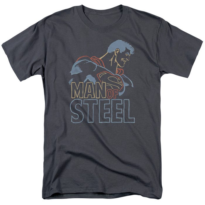 MAN OF STEEL COLORED LINES T-Shirt
