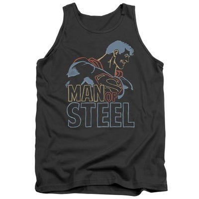 MAN OF STEEL COLORED LINES Tank Top