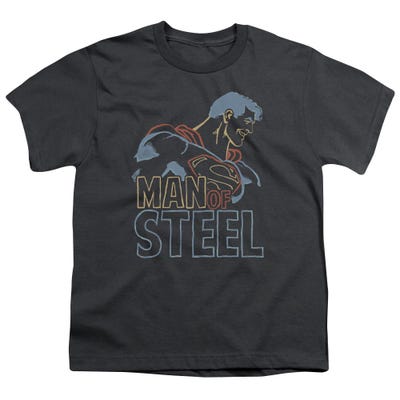 MAN OF STEEL COLORED LINES Kids T-Shirt