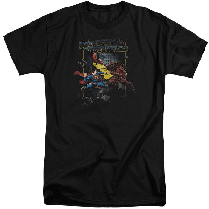 SHOWDOWN AT METROPOLIS SUPERMAN Tall T-Shirt