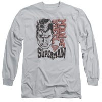 MAN OF STEEL SUPERMAN RETRO LINES Long Sleeve Shirt
