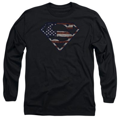 Official Superman USA Logo Long Sleeve Shirt