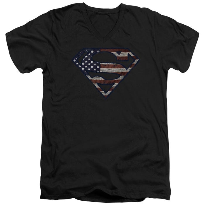 Official Superman USA Logo V-Neck T-Shirt