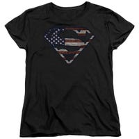 Official Superman USA Logo Womens T-Shirt