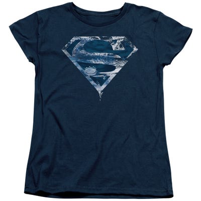 WATER SUPERMAN SHIELD Womens T-Shirt