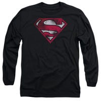 SUPERMAN WAR TORN SHIELD Long Sleeve Shirt
