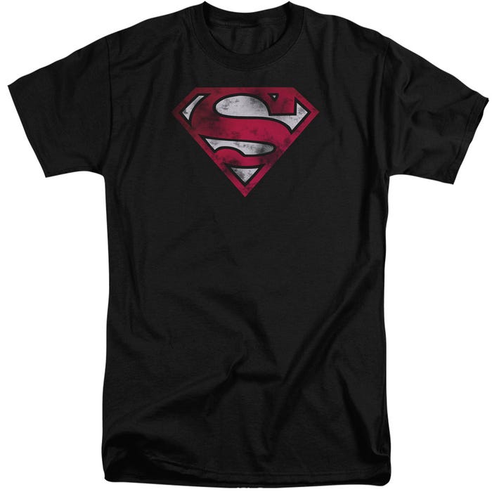SUPERMAN WAR TORN SHIELD Tall T-Shirt