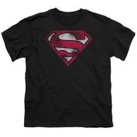 SUPERMAN WAR TORN SHIELD Kids T-Shirt
