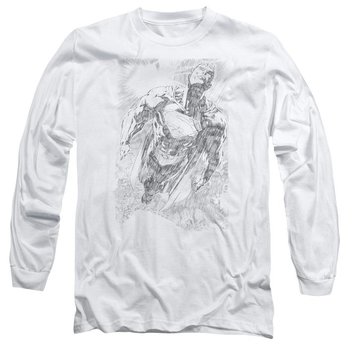 EXPLODING SPACE SUPERMAN SKETCH Long Sleeve Shirt