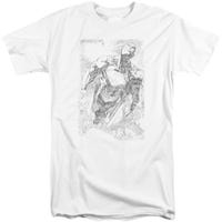EXPLODING SPACE SUPERMAN SKETCH Tall T-Shirt
