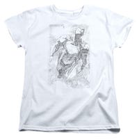 EXPLODING SPACE SUPERMAN SKETCH Womens T-Shirt