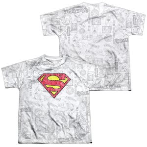 SUPERMAN CLASSIC REPEAT Back & Front Kids Sublimation T-Shirt