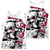 ANGRY RED SUPERMAN Front & Back Sublimation Tank Top