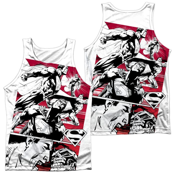 ANGRY RED SUPERMAN Front & Back Sublimation Tank Top