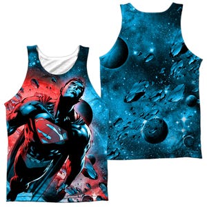 Superman Red Sun Front & Back Sublimation Tank Top