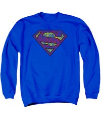 TATTERED SUPERMAN SHIELD Sweatshirt