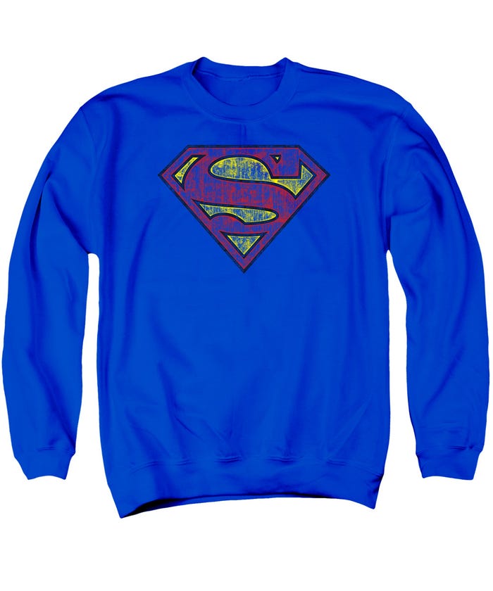 TATTERED SUPERMAN SHIELD Sweatshirt