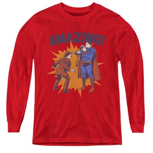 AMAZING! SUPERMAN Kids Long Sleeve Shirt