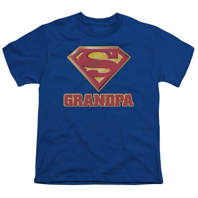 Super Grandpa Official Superman Logo Kids T-Shirt