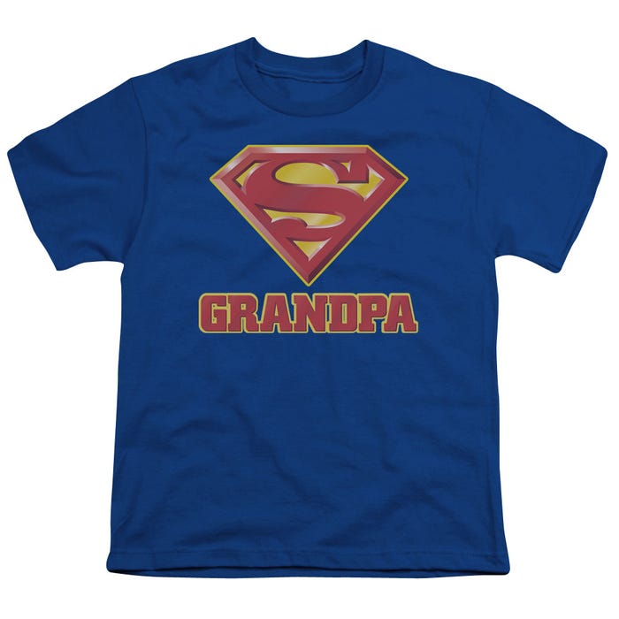 Super Grandpa Official Superman Logo Kids T-Shirt