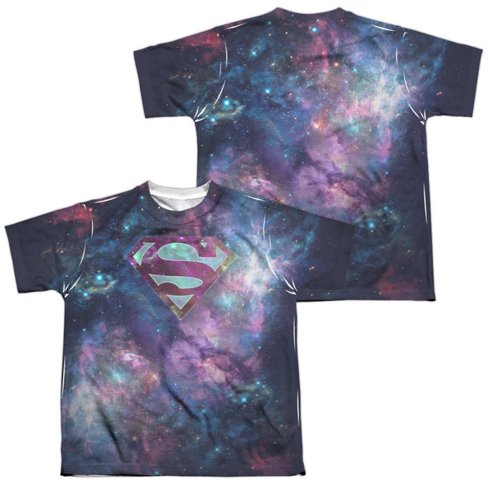 Superman Galaxy Back & Front Kids Sublimation T-Shirt