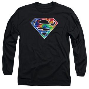 SUPERMAN TIE DYE LOGO Long Sleeve Shirt