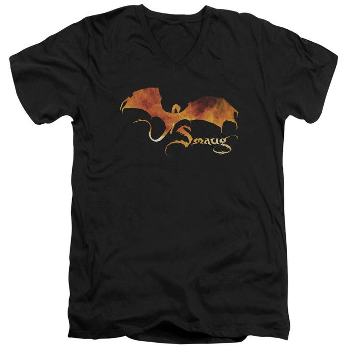 Smaug On Fire The Hobbit V-Neck T-Shirt