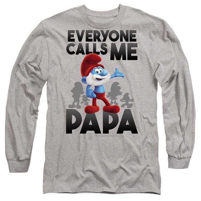 SMURFS CALL ME PAPA SMURF Long Sleeve Shirt