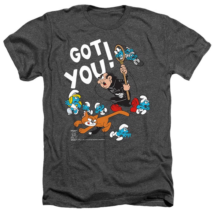 SMURFS GARGAMEL AND AZRAEL Heather T-Shirt