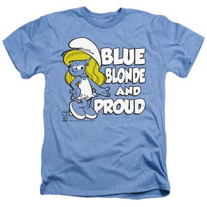 SMURFS BLUE, BLONDE AND PROUD Heather T-Shirt