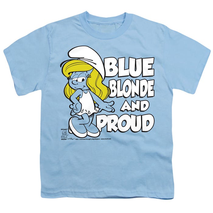 SMURFS BLUE, BLONDE AND PROUD Kids T-Shirt