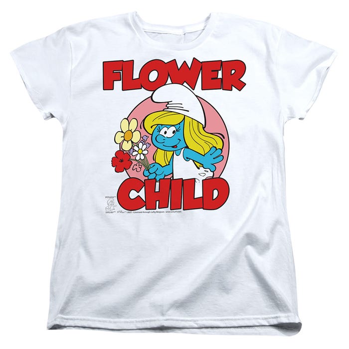 SMURFS FLOWER CHILD Womens T-Shirt