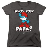 SMURFS WHO'S YOUR PAPA? Womens T-Shirt