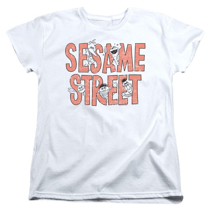 Sesame Street/in Letters Womens T-Shirt