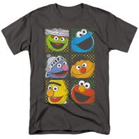 Sesame Street/group Squares T-Shirt