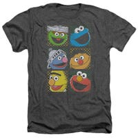 Sesame Street/group Squares Heather T-Shirt